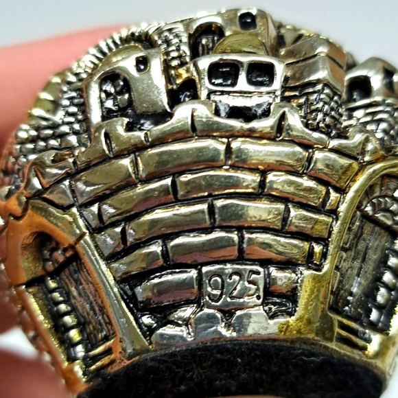 - Vintage "Holy Land" Judaica marked 925 silver Globe shaped candle  holders - Picture 4 of 9